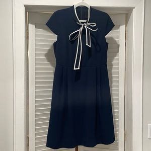 J.Crew cap sleeve tie neck work dress. Like new. Sz 12